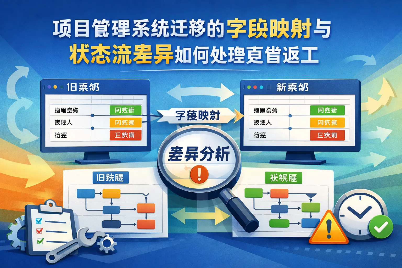 项目管理系统迁移的字段映射与状态流差异如何处理更省返工