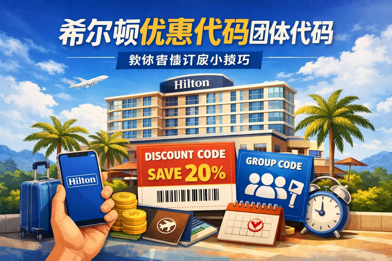 希尔顿优惠代码团体代码如何用