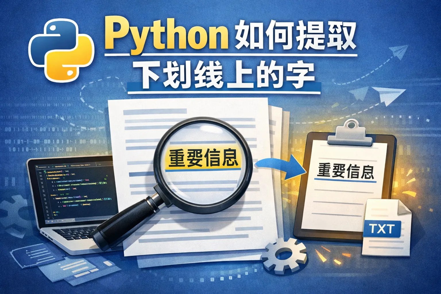 python如何提取下划线上的字