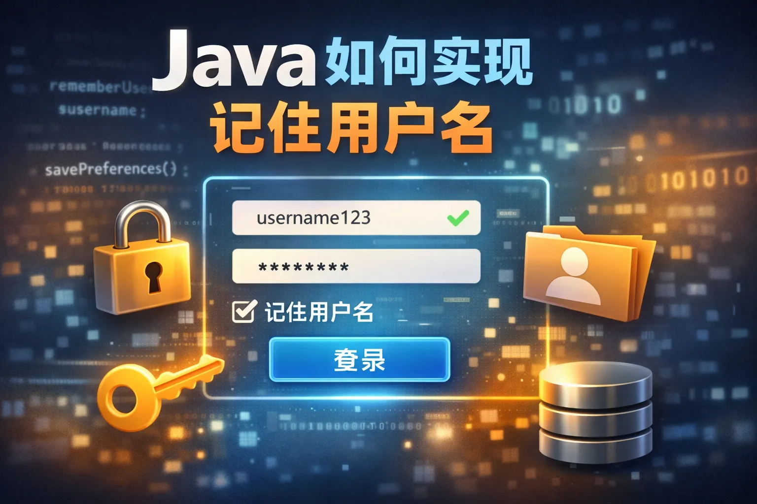 java如何实现记住用户名