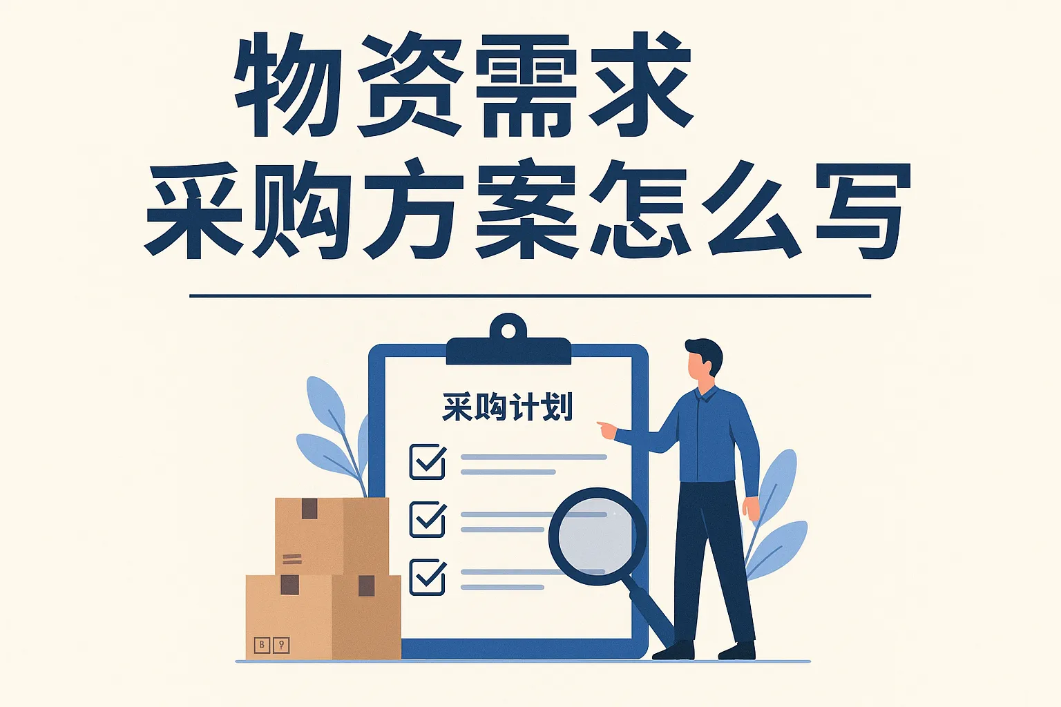 物资需求采购方案怎么写