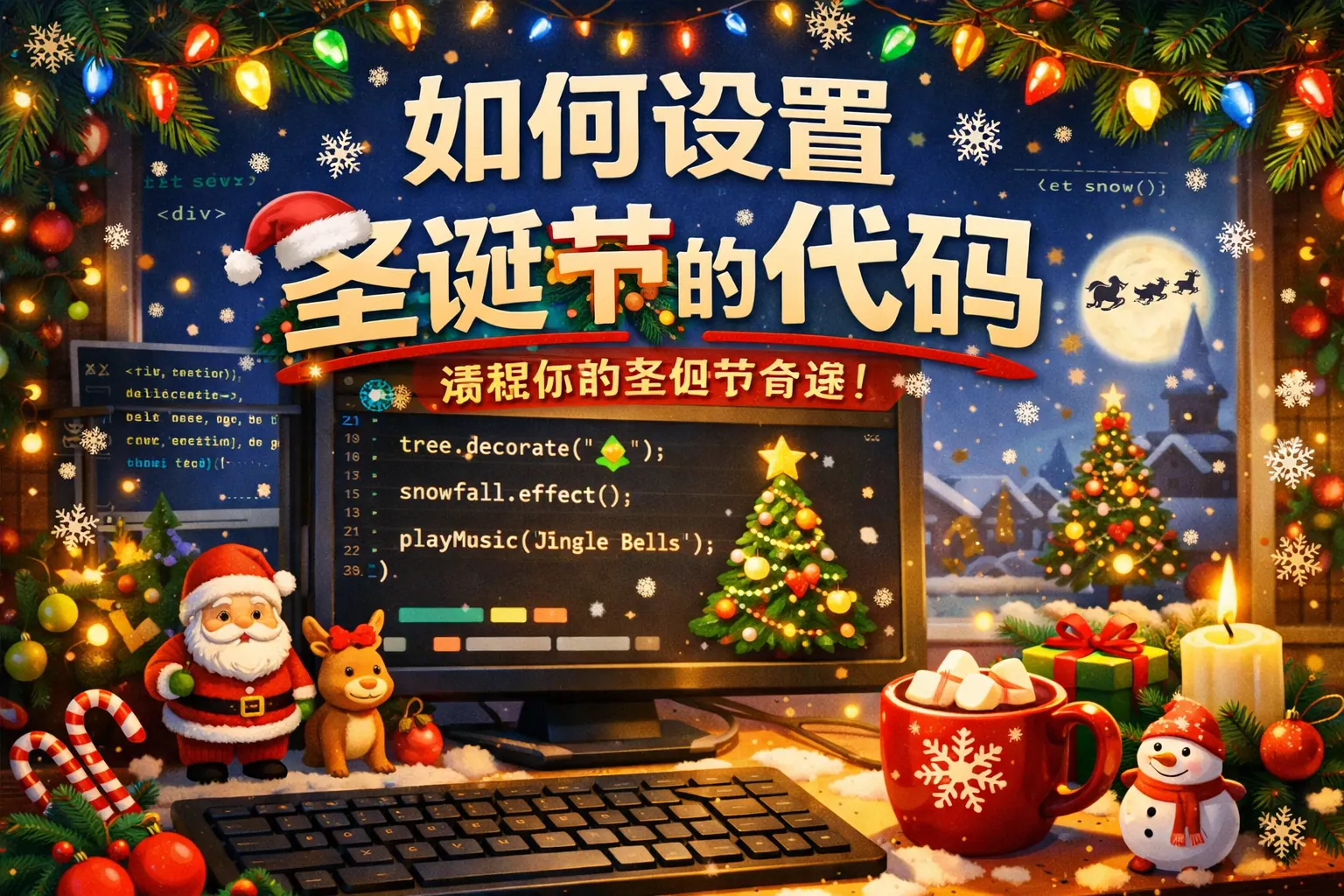 如何设置圣诞节的代码