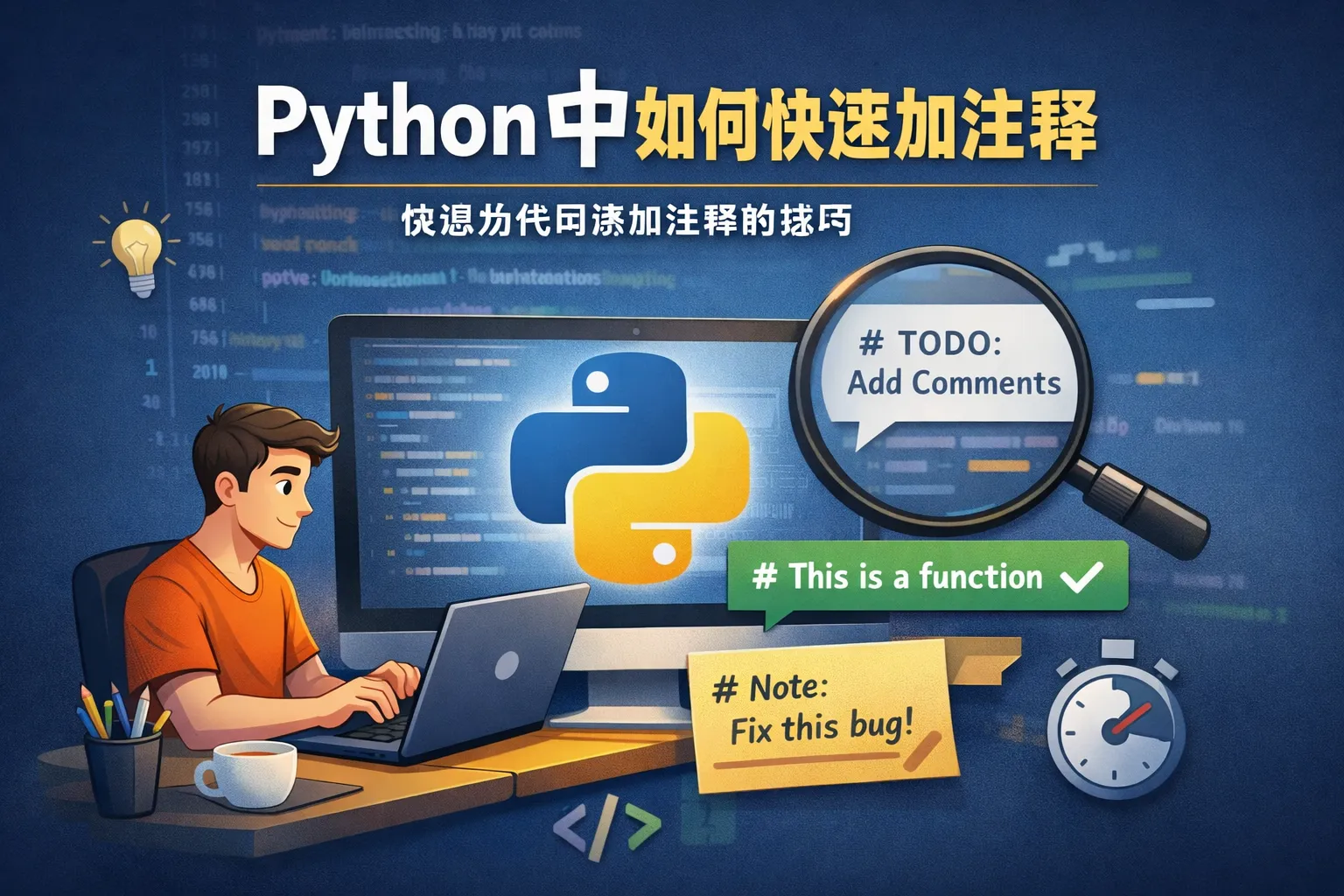 python中如何快速加注释