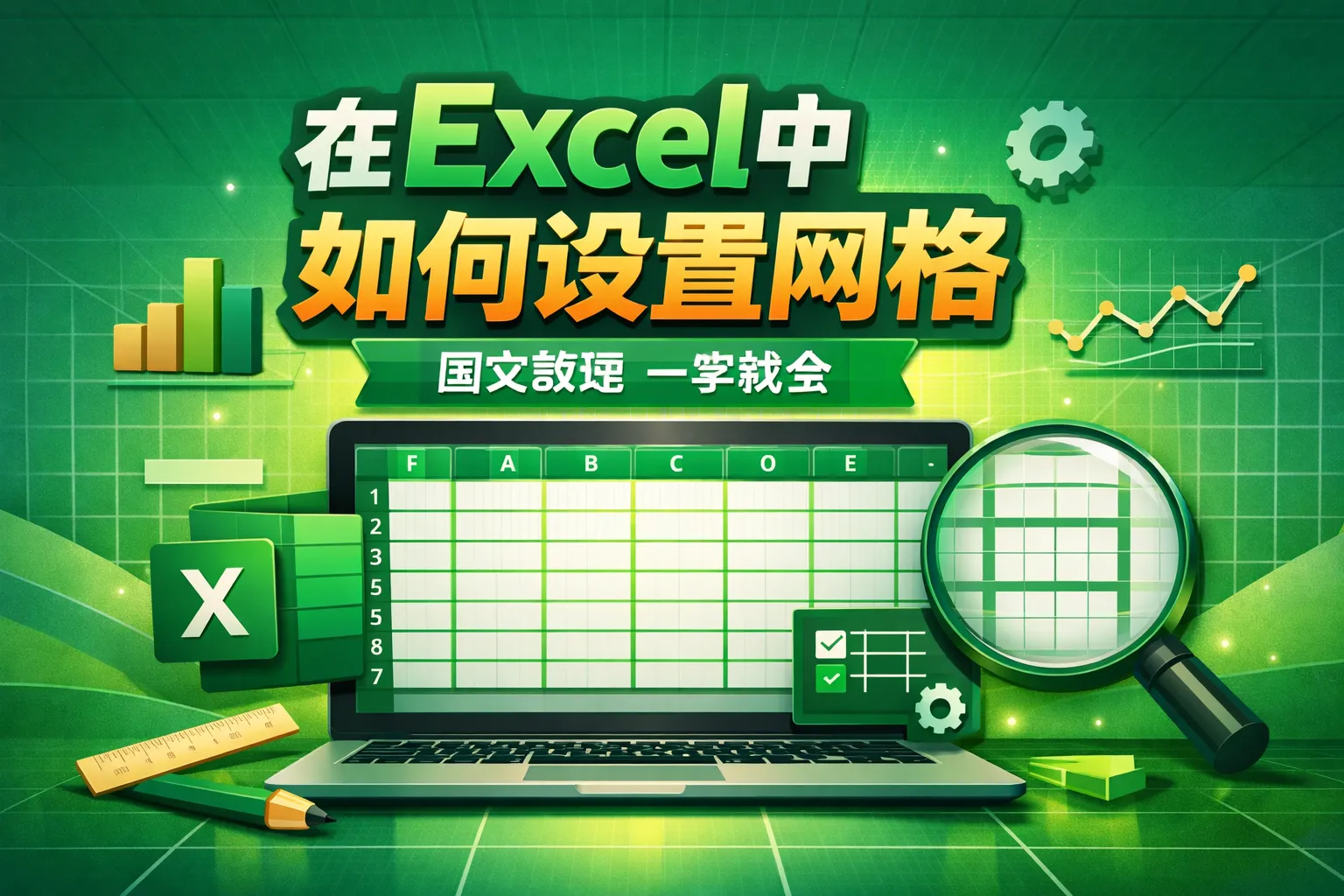 在excel中如何设置网格