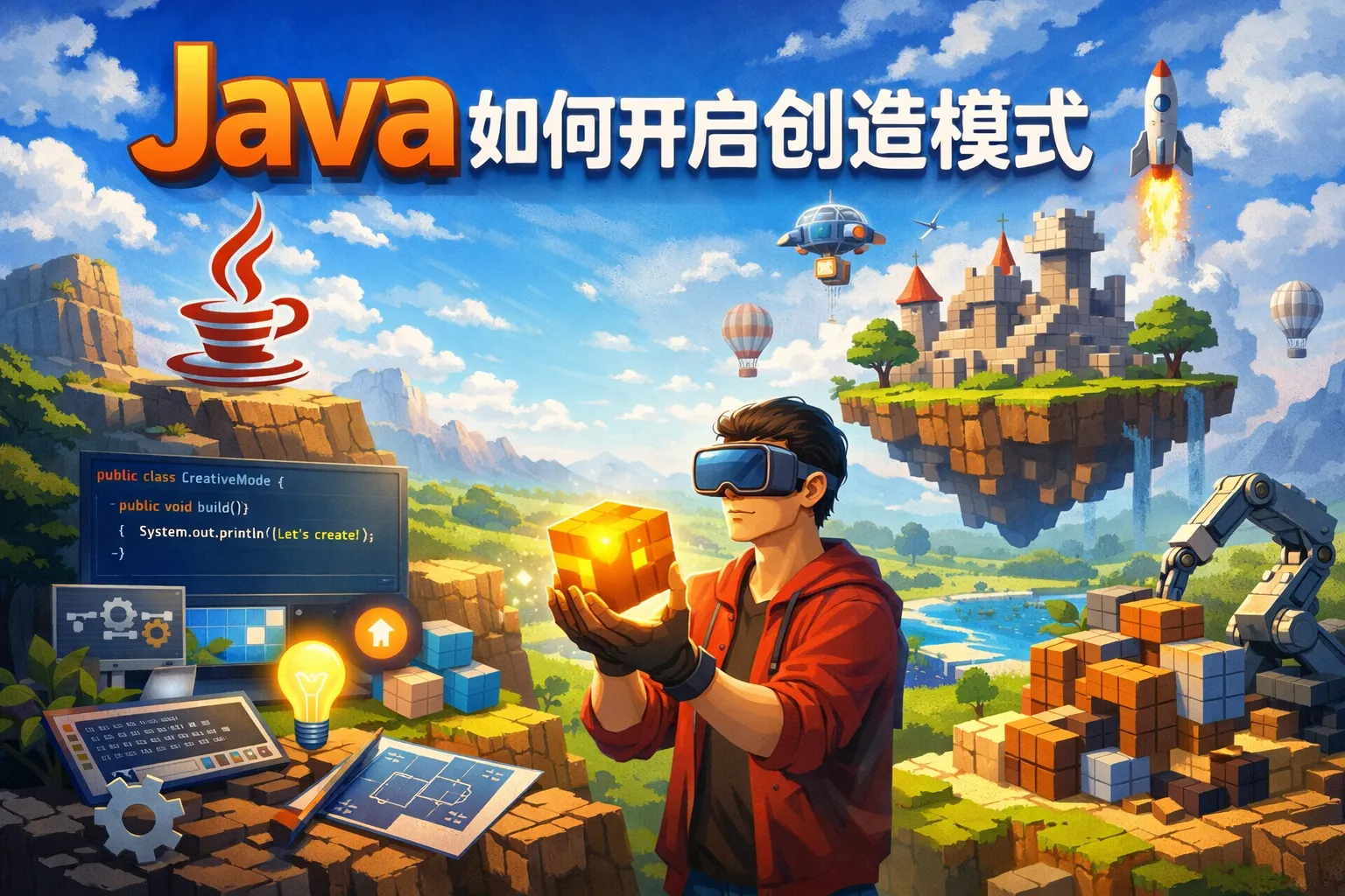 java如何开启创造模式