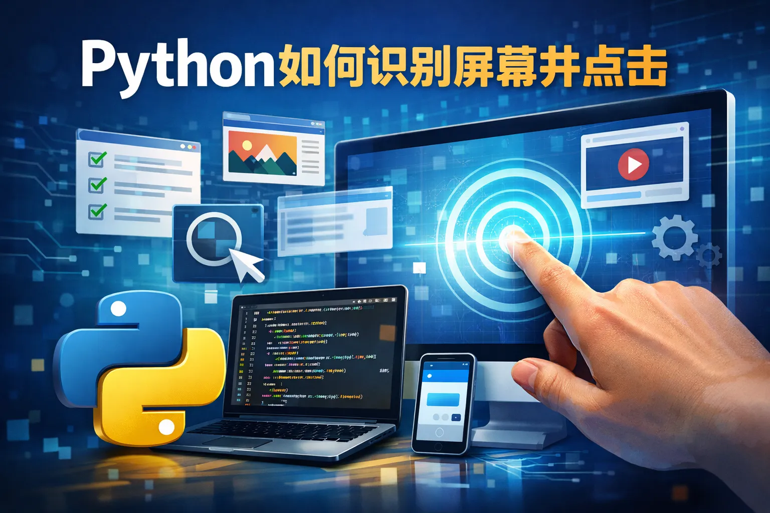python如何识别屏幕并点击