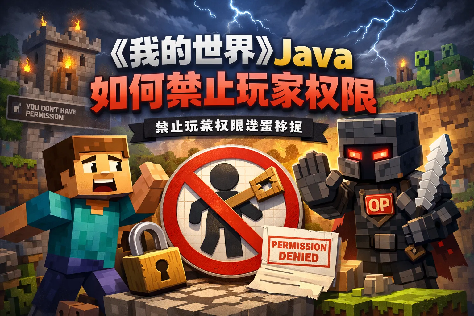 我的世界java如何禁止玩家权限