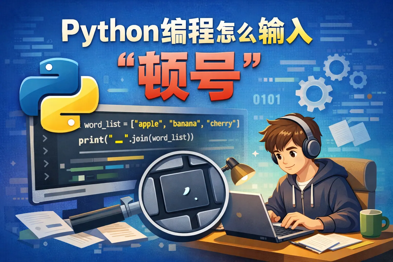 python编程怎么输入顿号