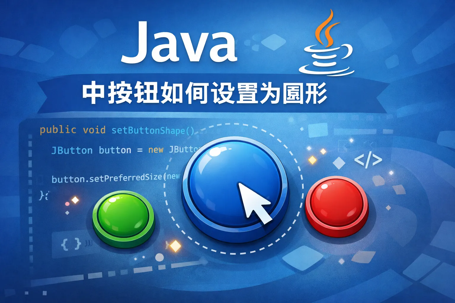 Java中按钮如何设置为圆形