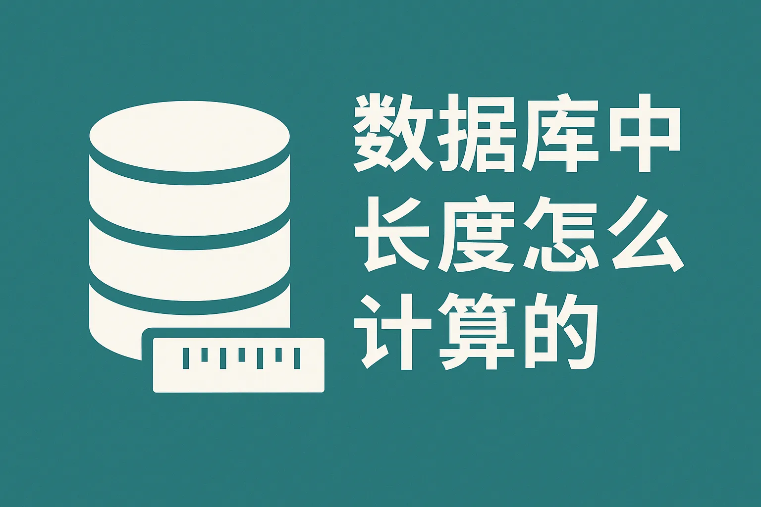 数据库中长度怎么计算的