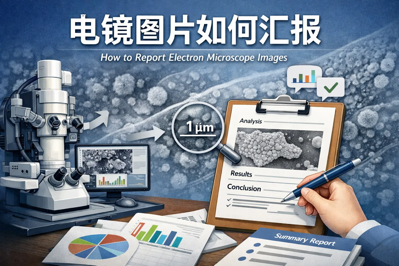 电镜图片如何汇报