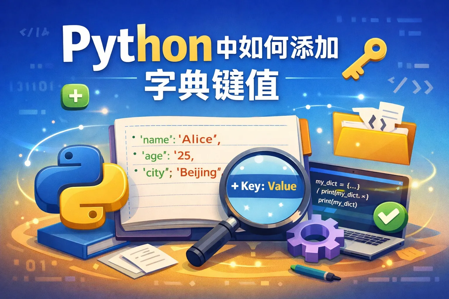 python中如何添加字典键值