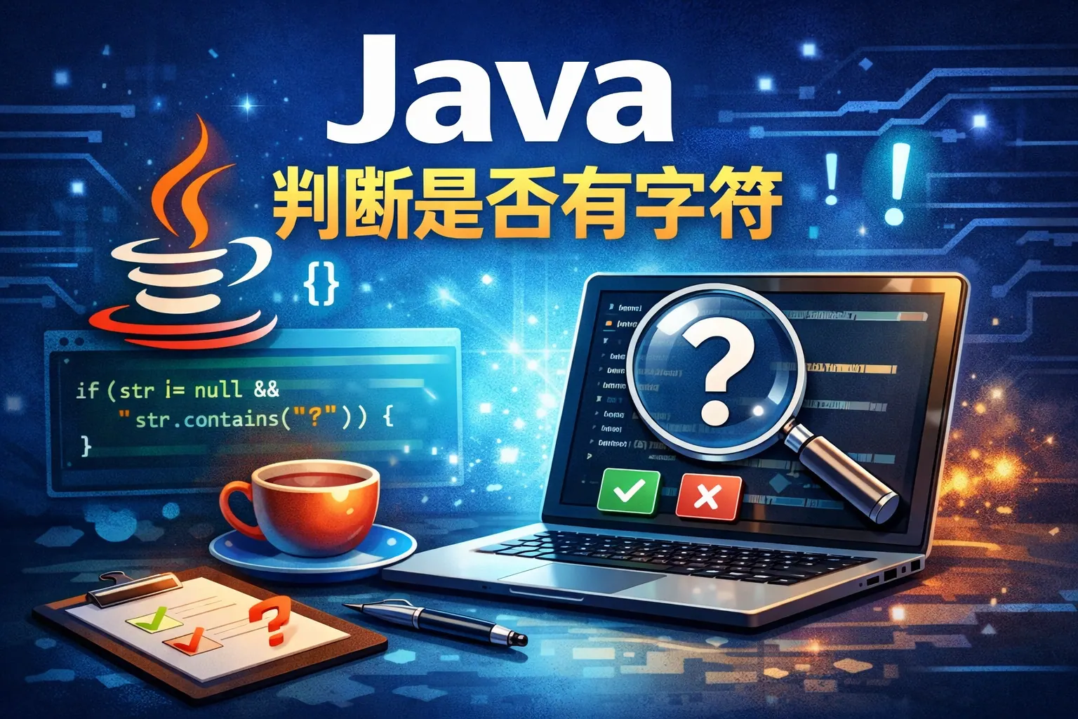 java判断是否有字符
