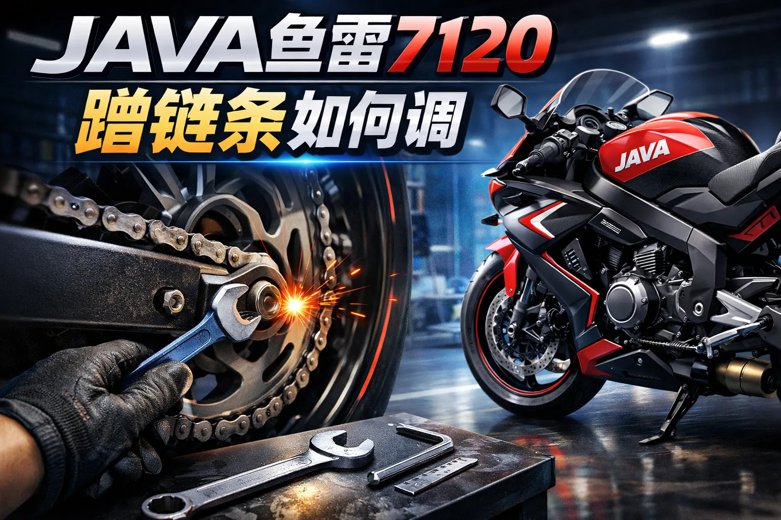 java鱼雷7120蹭链条如何调