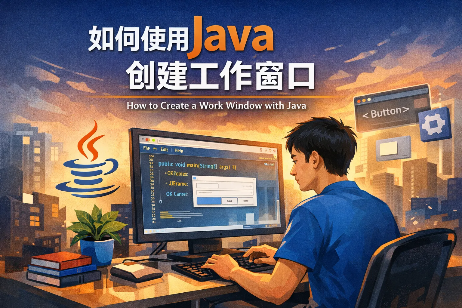 如何使用java创建工作窗口