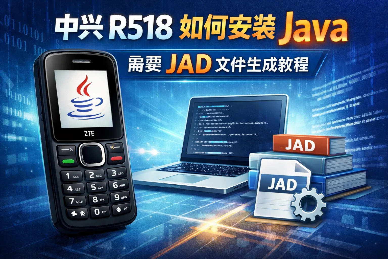 中兴r518 如何安装java 需要jad