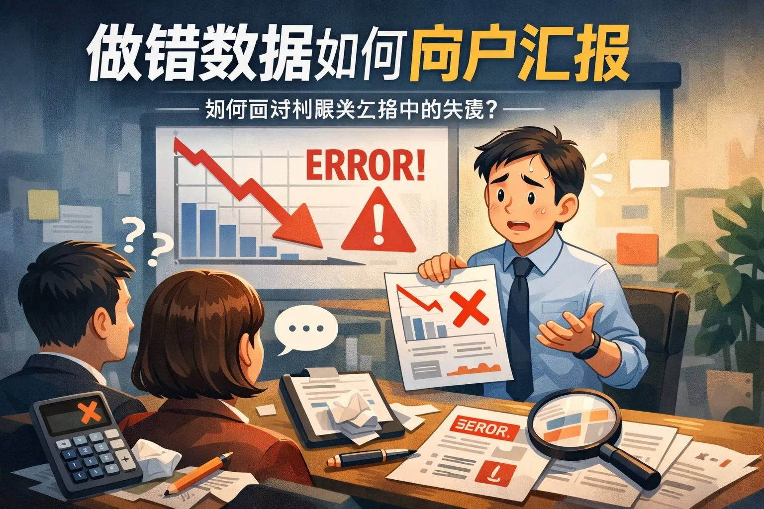 做错数据如何向客户汇报