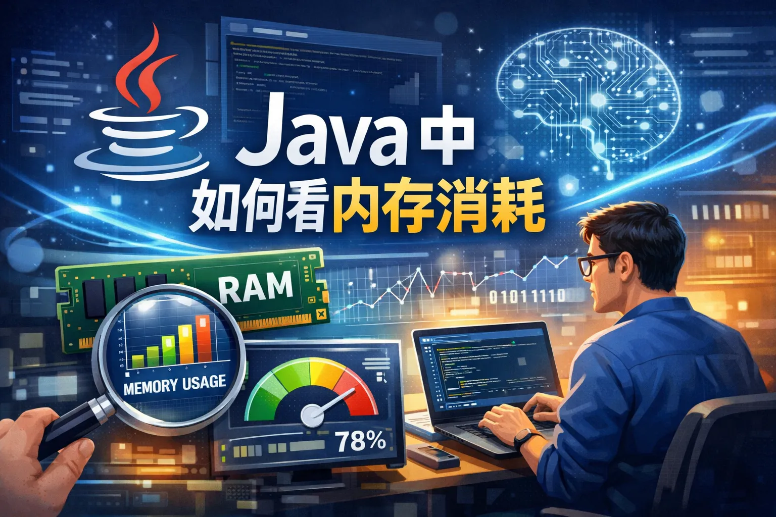java中如何看内存消耗等