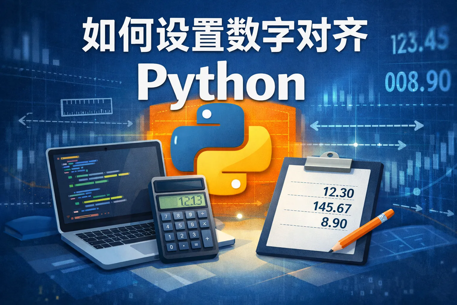 如何设置数字对齐python
