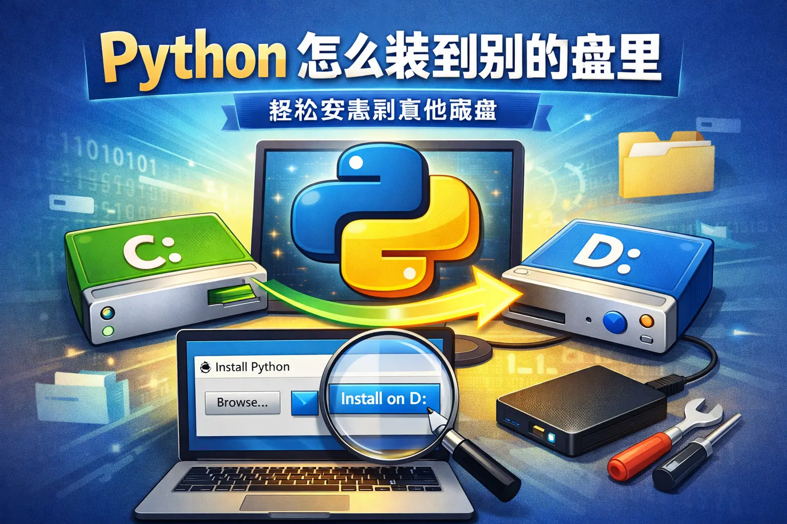 python怎么装到别的盘里