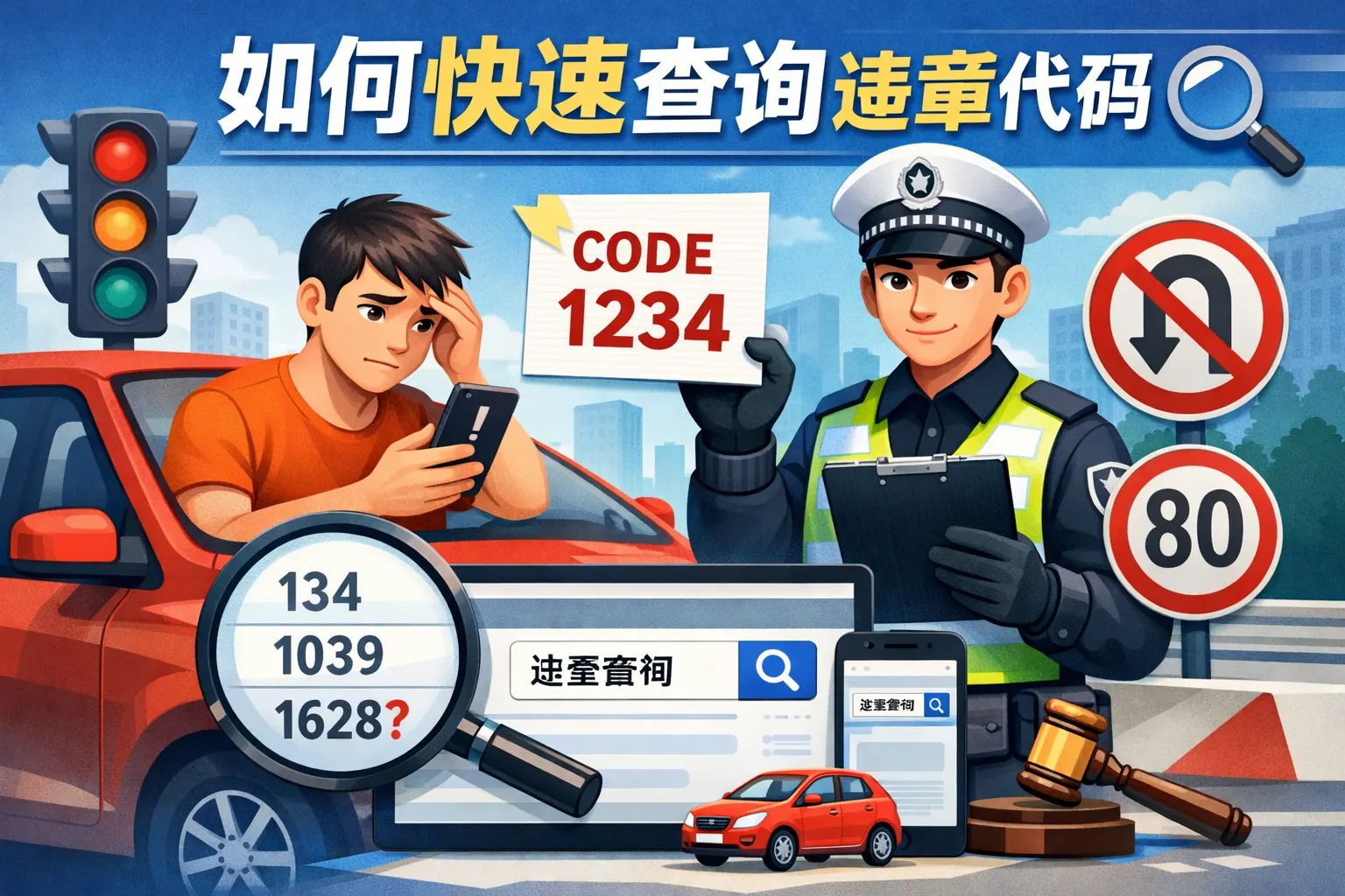 如何快速查询违章代码