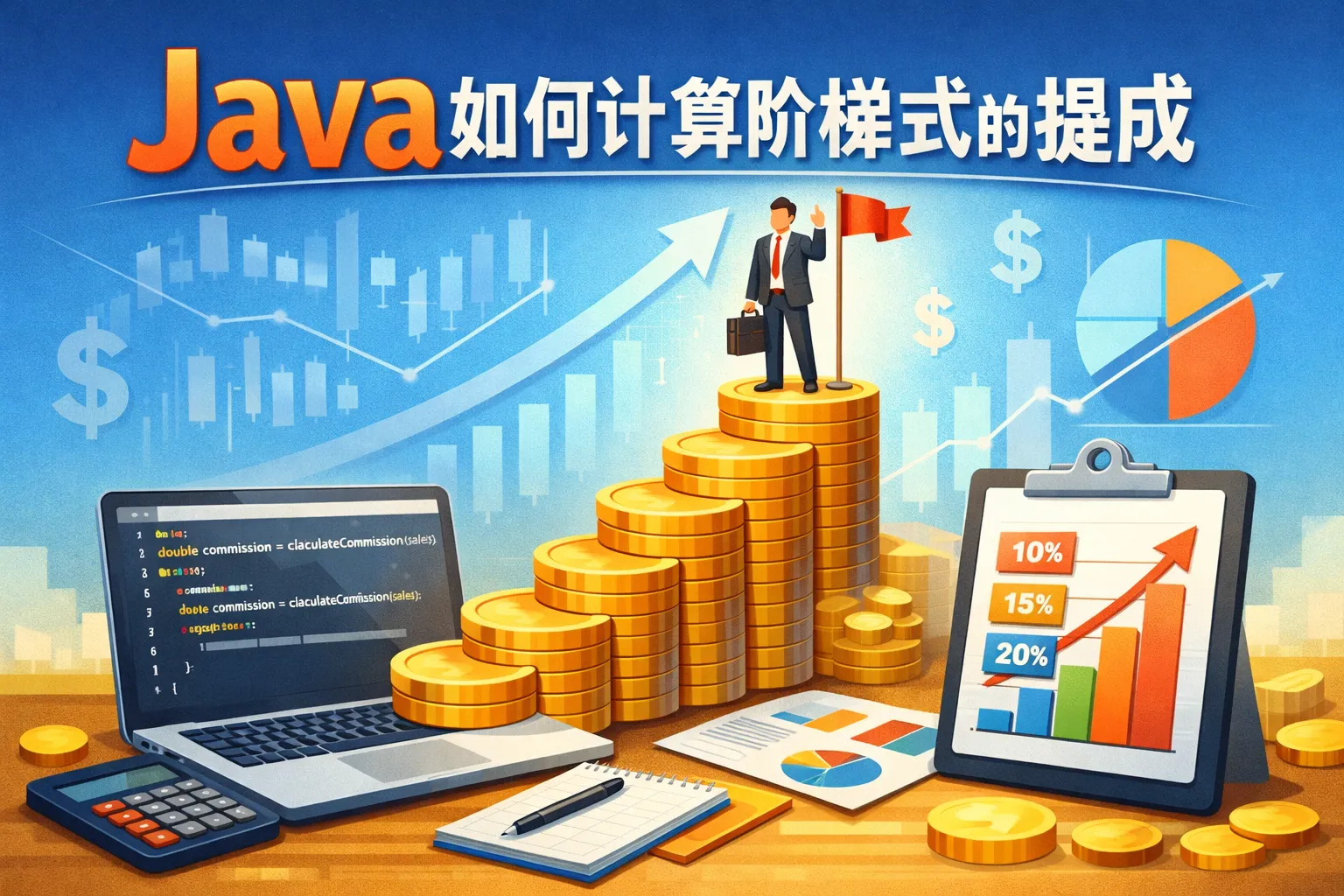 java如何计算阶梯式的提成