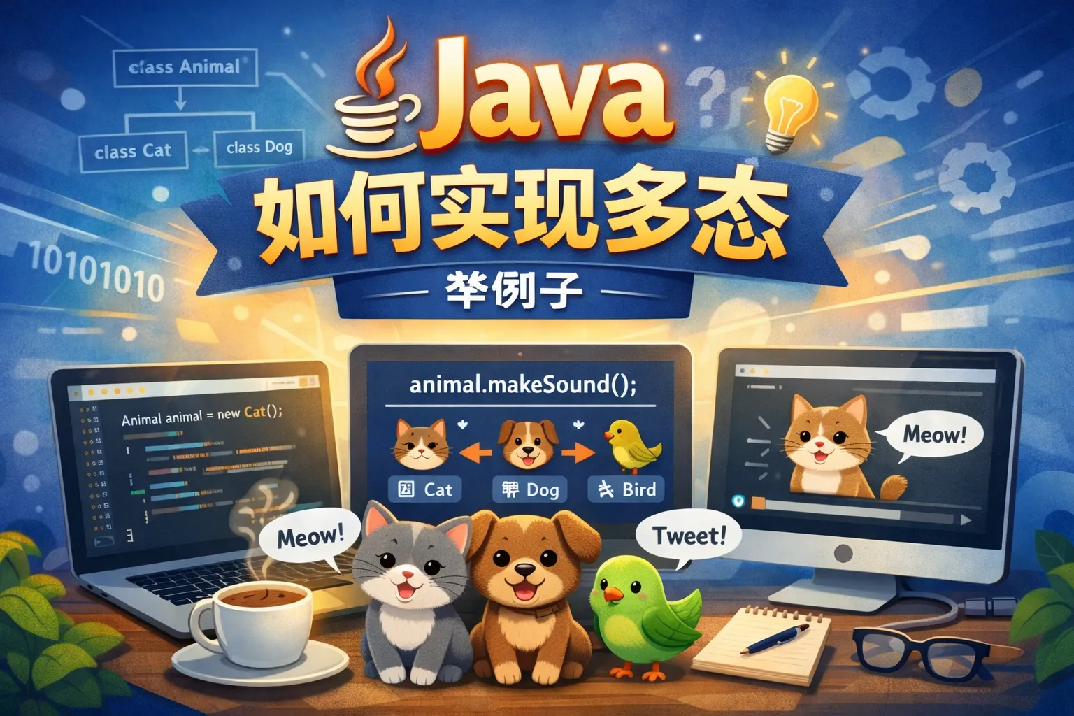 java如何实现多态 举例子