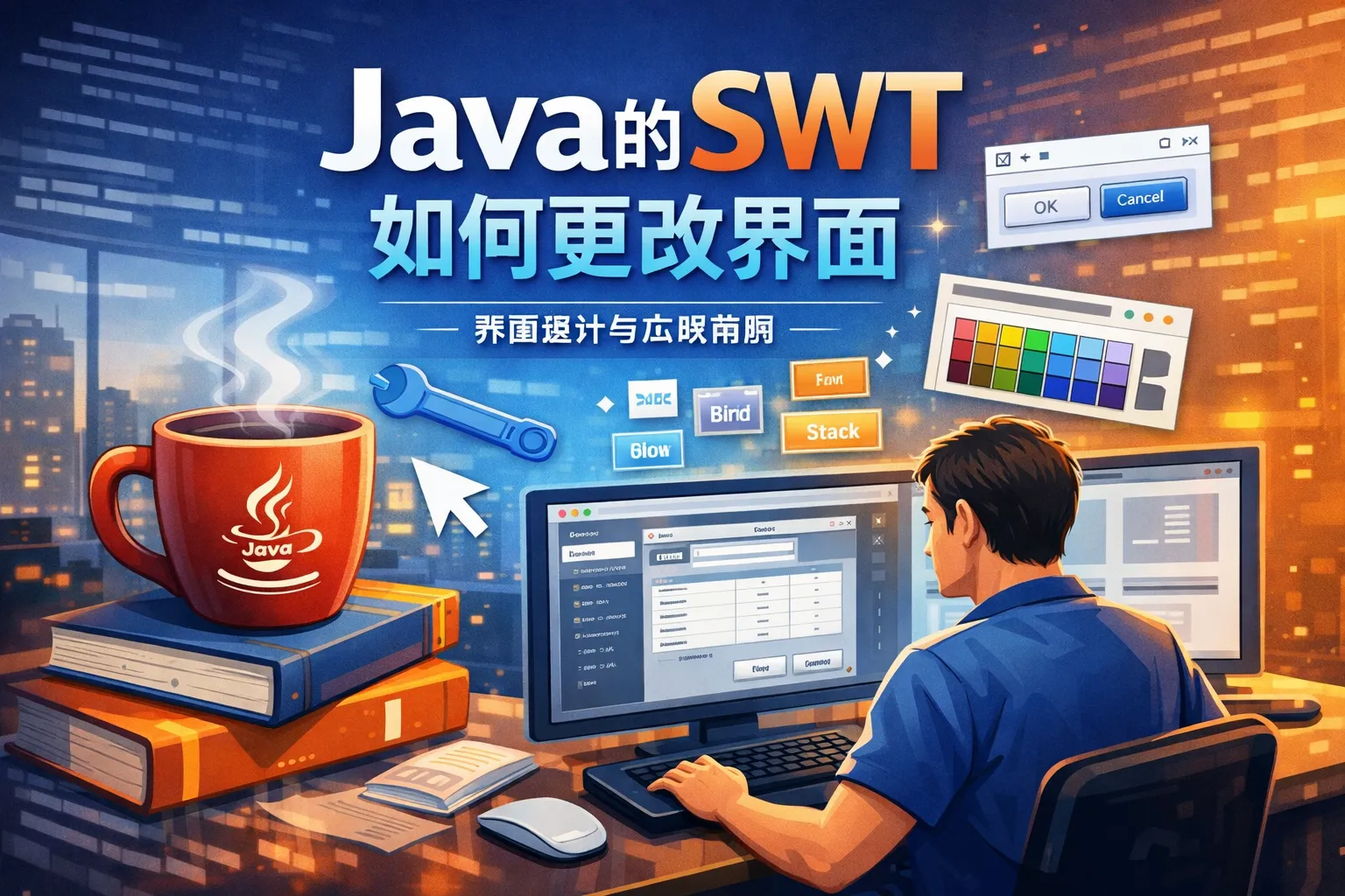 java的swt如何更改界面
