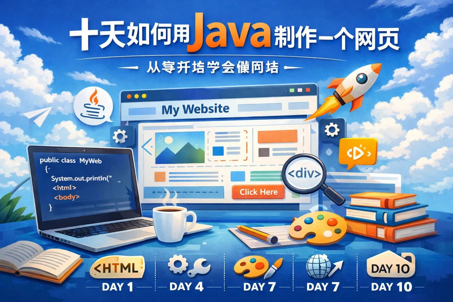 十天如何用java制作一个网页