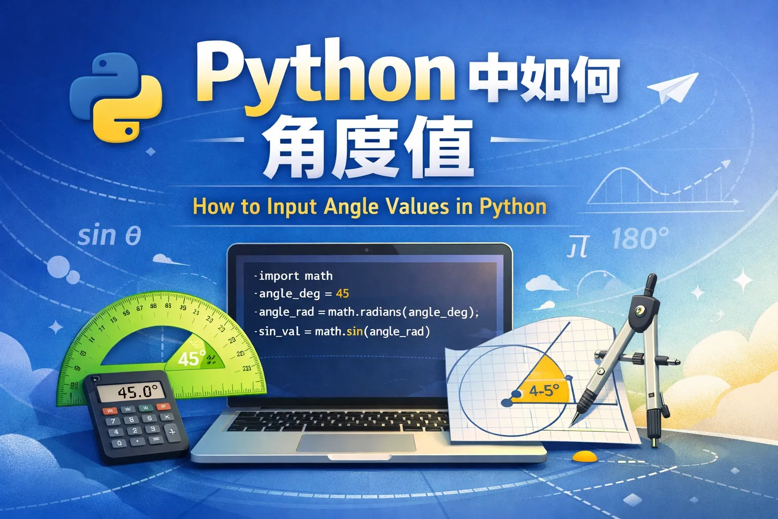 python中如何输入角度值