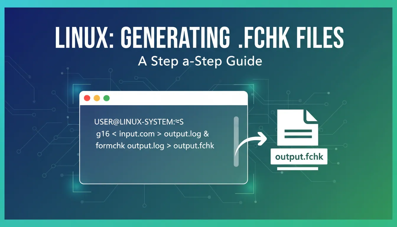 linux 下如何生成fchk