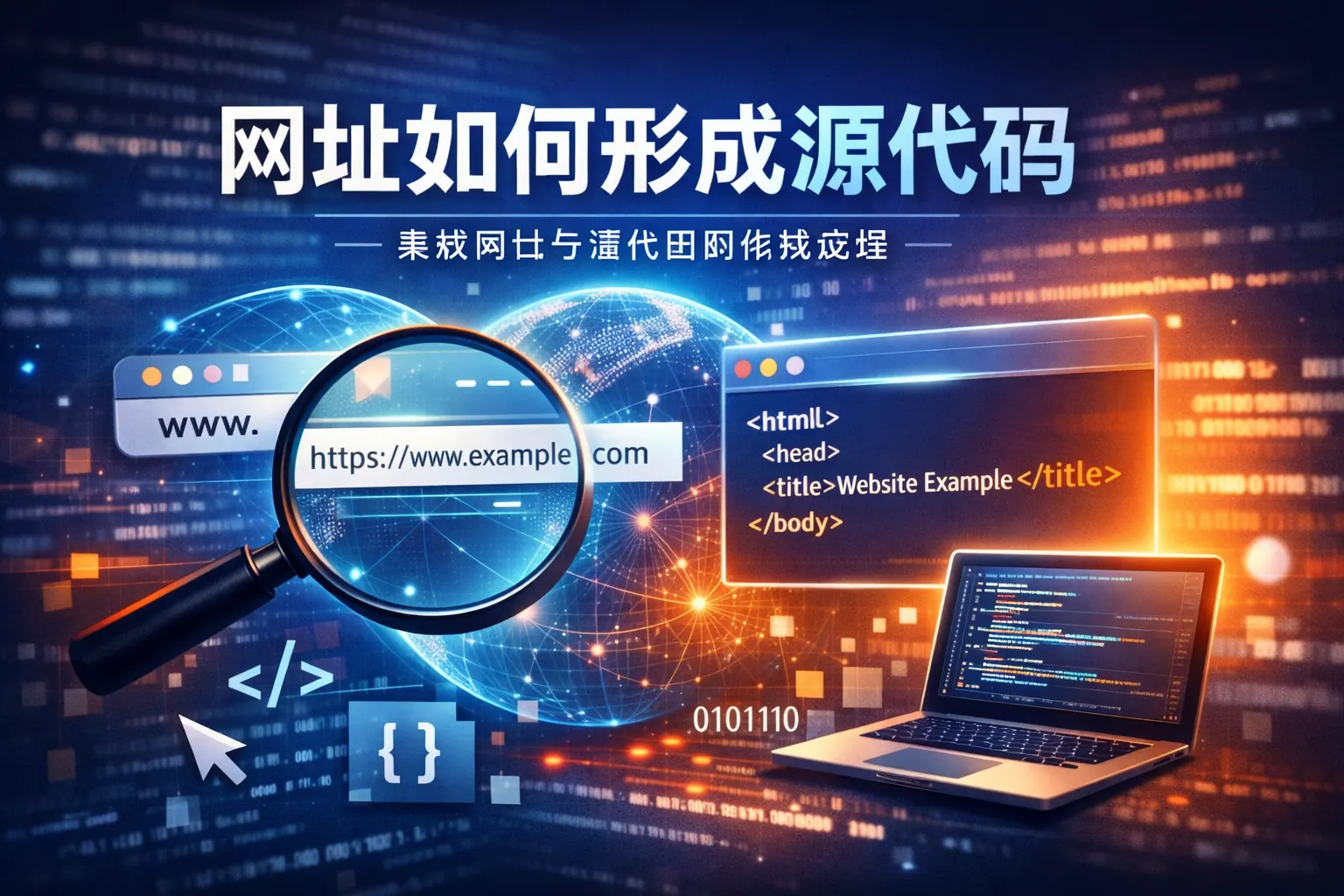 网址如何形成源代码