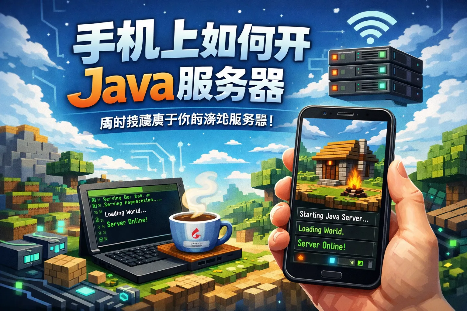 手机上如何开java服务器
