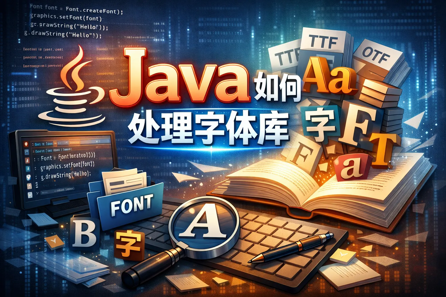 java如何处理字体库