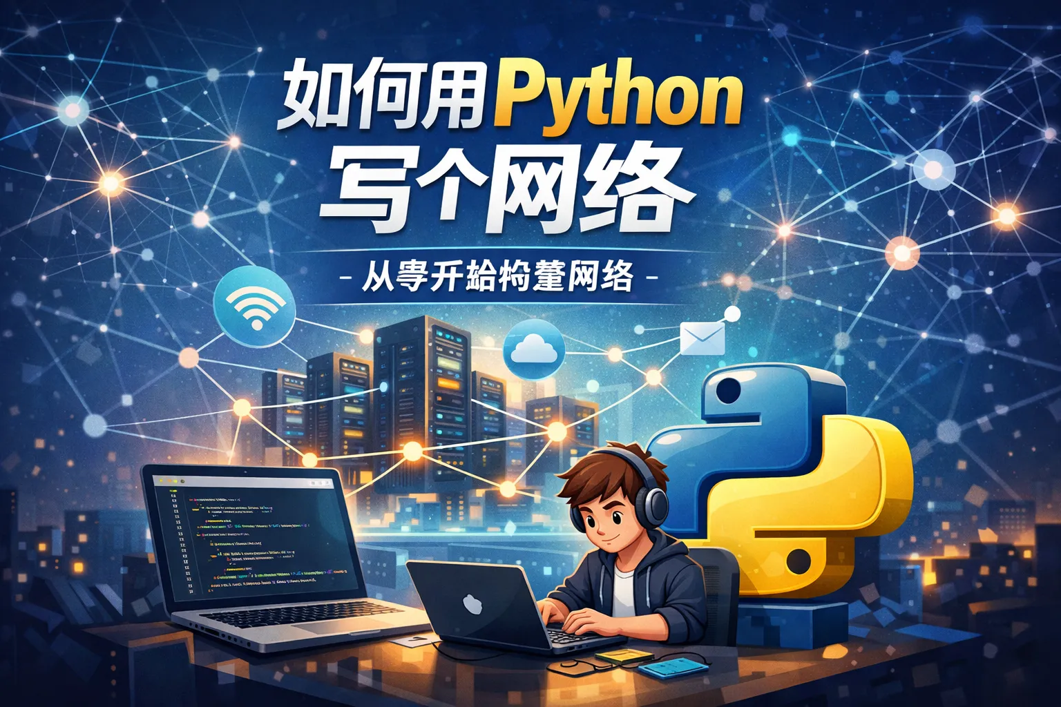 如何用python写个网络