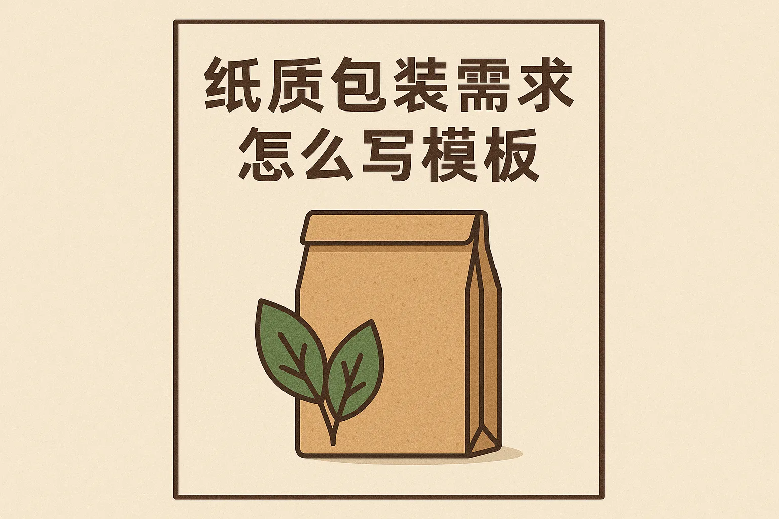 纸质包装需求怎么写模板