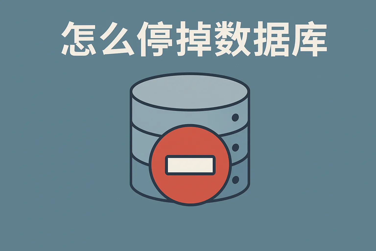 怎么停掉数据库