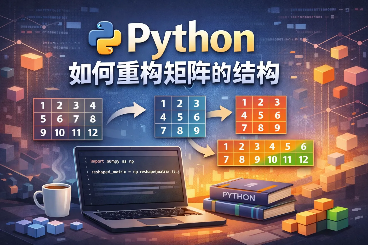 python 如何重构矩阵的结构