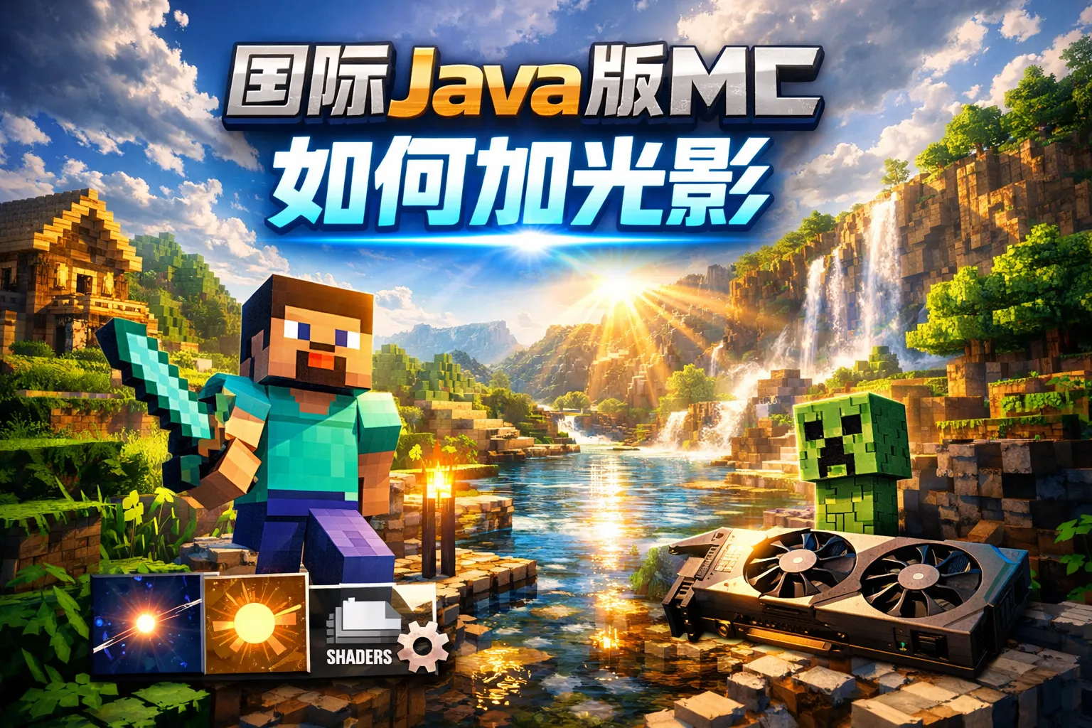 国际java版mc如何加光影