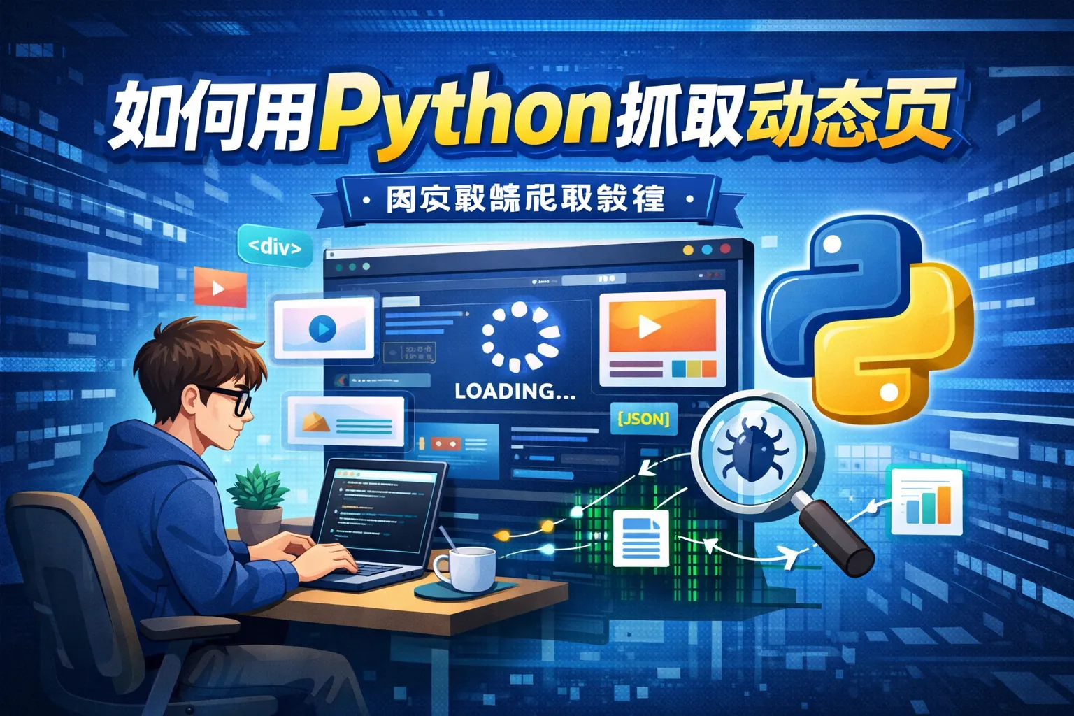 如何用python抓取动态页