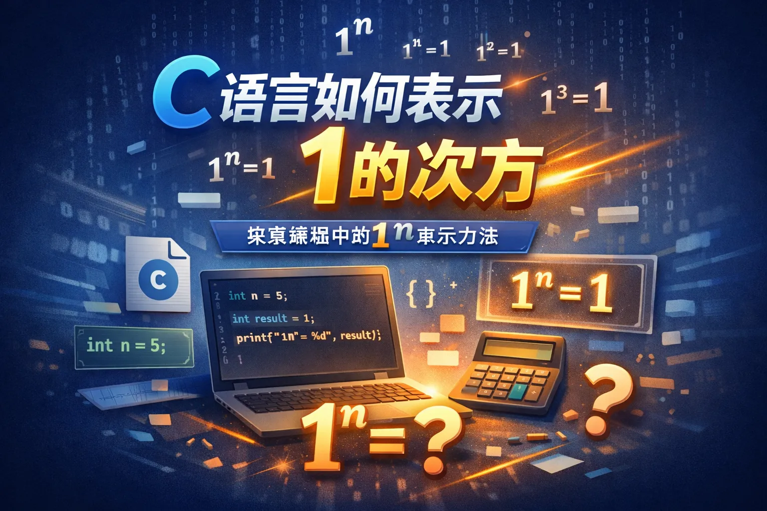 c语言如何表示1的次方