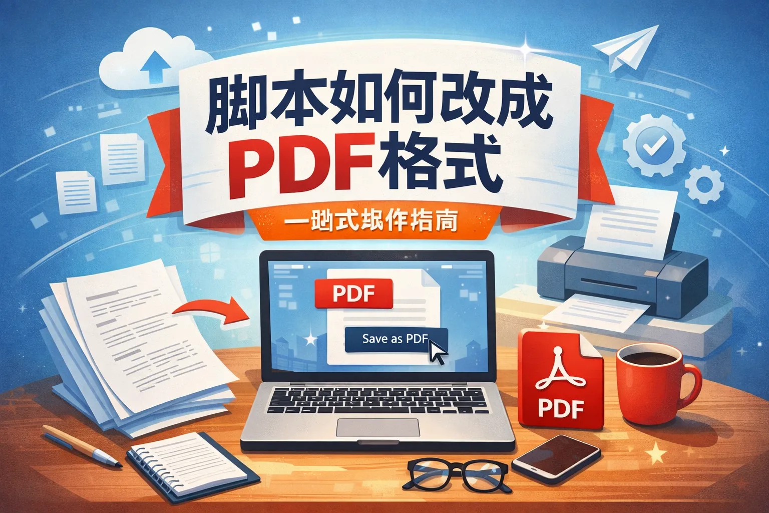 脚本如何改成pdf格式