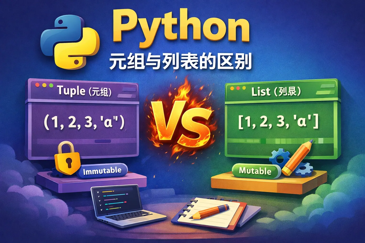python 元组与列表的区别
