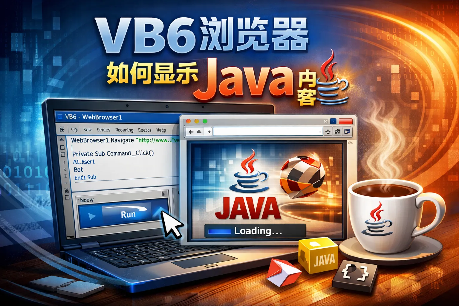 VB6浏览器如何显示java内容