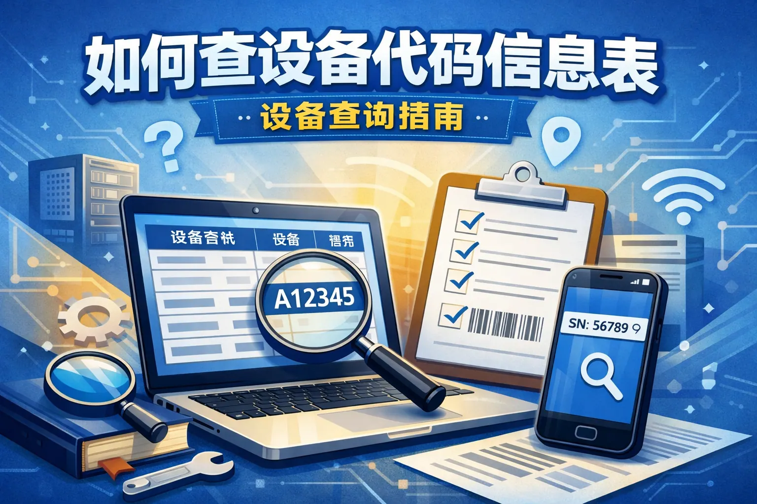 如何查设备代码信息表