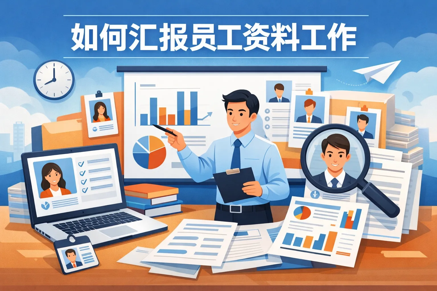 如何汇报员工资料工作