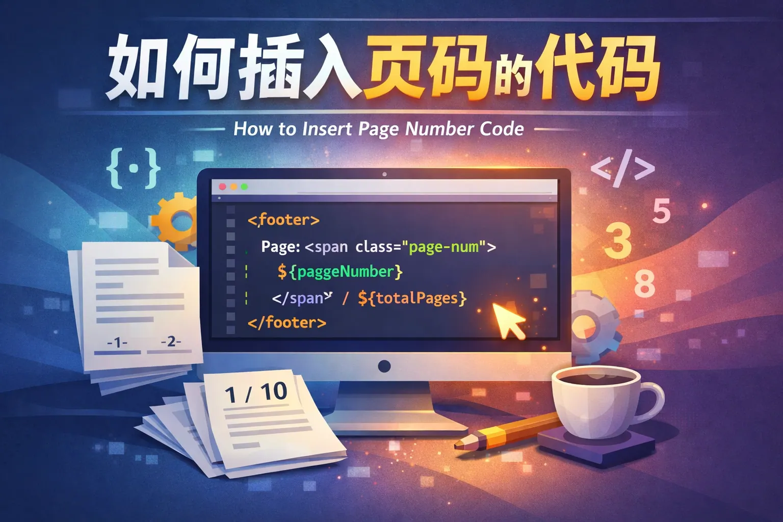 如何插入页码的代码