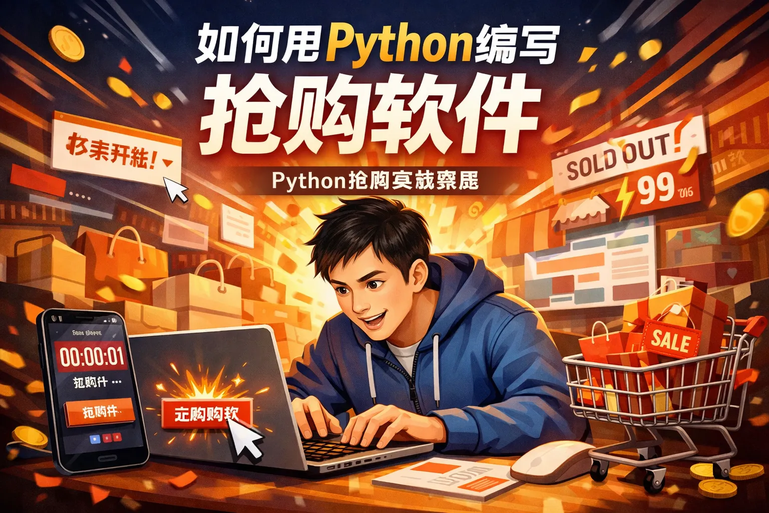 如何用python编写抢购软件