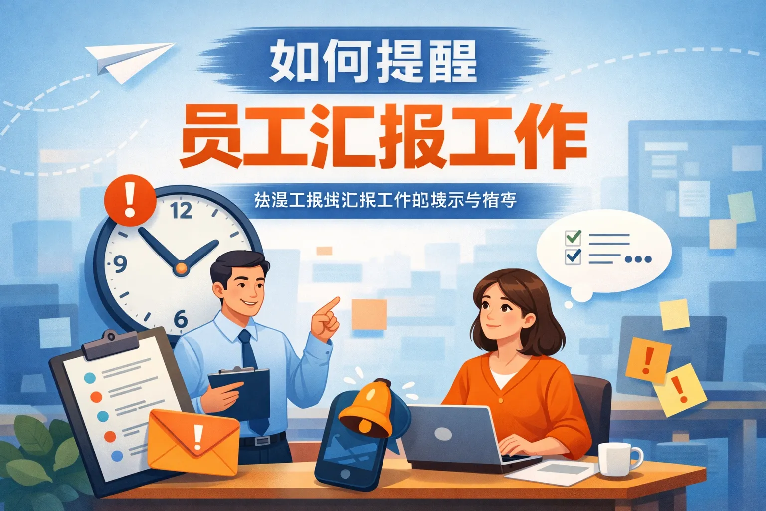 如何提醒员工汇报工作