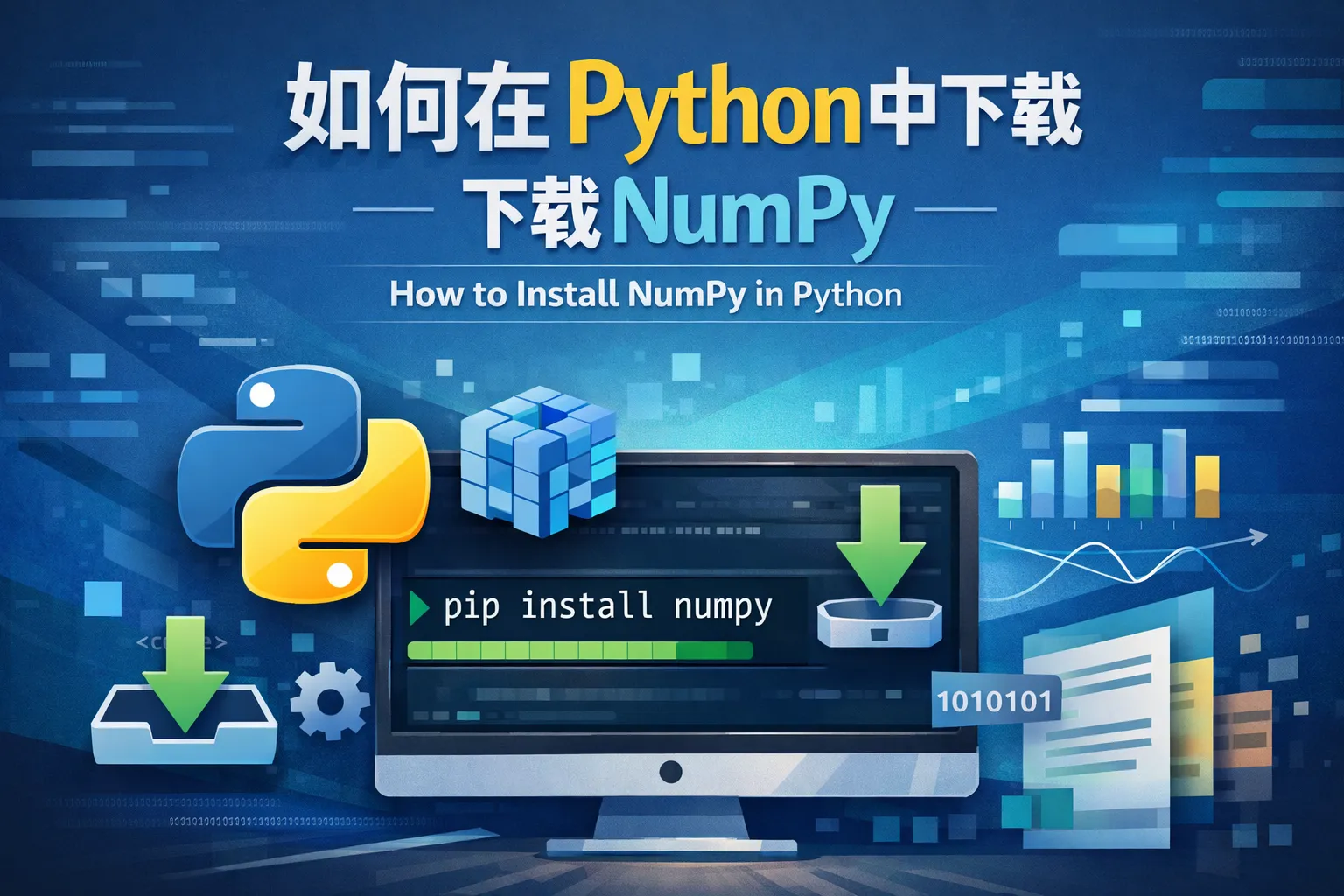 如何在python中下载numpy